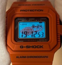G-SHOCK x BEAMS DW-5500 Limited Edition Orange Solar Square Watch Rare picture