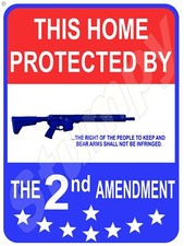 This Home Protected By 2nd Amendment Metal Sign 9
