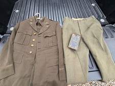 Original WW2 US Army Air Force 9th Air Force Officer Uniform Set Insignia picture