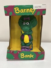 Vintage Barney Baby Bop Character Piggy Bank Bank New In Original Box NOS picture