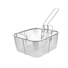 Stainless Steel 7.8 Inch Square Deep Fryer Basket,Features a Folding Handle f... picture