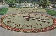 c1950s Flower clock Portland Zoological Gardens Portland Oregon postcard C83 picture