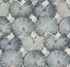 Stroheim Modern Contemporary Floral Linen Print Fabric- Keanu Palm Galaxy 2.6 yd picture