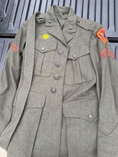 Original WW2 USMC Marine Corps Dress Green Uniform 5th Marine Division picture