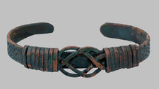 Ancient Viking Norse Copper Cuff Bracelet Nordic Sacred Fate Knot Adjustable picture