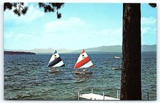 VTG Postcard Lake Winnipesaukee NH Sailing Boats picture