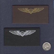 Private Civilian Pilot Wing Personalized Leather Name Tag 2 X 4 Flight Patch picture
