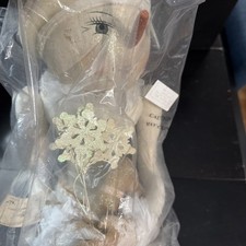 Joe Spencer Gathered Traditions Snowman Snowlady Folk Doll 