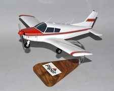 Piper PA-28 Cherokee Red White Color Desk Display Private Model 1/24 SC Airplane picture