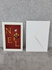 Vtg Set of 3 CAL FARLEY'S NOEL Wreath and Dove Christmas Cards and Envelopes picture