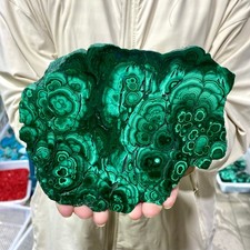 2.27LB Natural Green Malachite Slab Quartz Crystal Slice Ore Specimen Healing picture