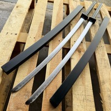 Deadpool Samurai Twin Katana Set Carbon Steel Swords TSuba Dual w/ Backstrap picture