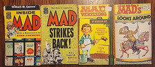 Vintage Lot of (4) MAD paperback softcover books-1958-1975 Alfred E. Newman picture