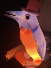Vintage Mid Century Heico Style Penguin Blow Mold Lamp Night Light Retro 1970s K picture