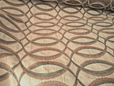 Vintage High-End 2000's Heavy Chenille Overlapping Swirls & Diamonds BTY COLOR picture