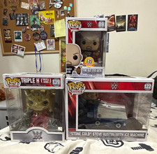 Funko Pop WWE Vinyl Figure Mixed Lot (3) Boxed 7-Eleven Triple H Stone Cold picture