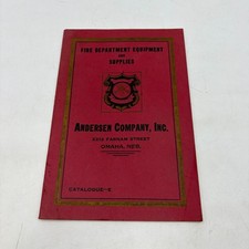 Andersen Company Omaha Fire Department Equipment Catalog E Vintage Firefighting picture