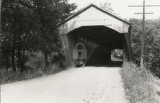 Cutler Indiana Covered Bridge RPPC Photo Postcard COPY picture