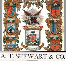 Stewart Dept Stores 1800's -RARE- Marble Palace Global Empire Trade Card SR.H.Sc picture