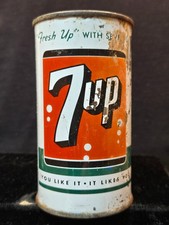 7UP - LATE 1950'S - 12OZ FLAT TOP CAN - ST. LOUIS picture