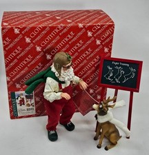 Possible Dreams Clothtique Night Before Christmas Santa Reindeer Flight School picture