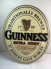 GUINNESS Extra Stout 3DWooden Bar / Man Cave Sign 18x14