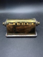 Vintage Park Sherman Brass Roll Perpetual Desk Calendar Springfield ILL Works picture