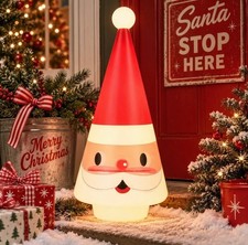 Mr. Christmas 24” Blow Mold Retro Santa Tree - Vintage style Head - New with Tag picture