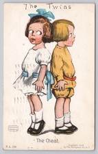 Vintage 1906 Katharine Gassaway 'The Twins - The Cheat' Postcard picture