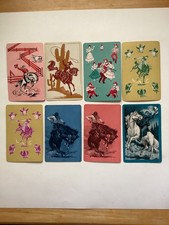 Lot (8) Vintage Western Themed COWBOY/COWGIRL Playing Cards picture