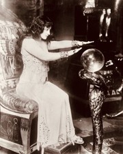 Antique Victorian Psychic Medium Witch With Crystal Ball Gothic Print picture