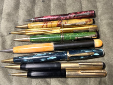 Vintage 8 Pen Pencil Lot Parker Duofold Waterman Wearever Fountain Combos Rockne picture