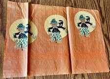 1 Rare Vintage Tuttle Halloween Crepe Paper Tote 18x13” panel precut pieces picture