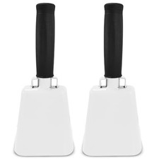 2 Pack 7 Inch Steel Cowbells with Handle for Sports Parties Noise Makers picture