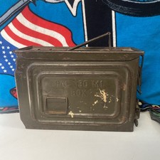 WW2 USGI 30 Caliber Ammo Can Early M1A1 Latch MG Mount United Mfg Good Condition picture