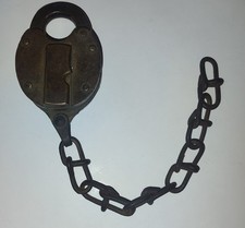 Vintage 1913 Fraim NPR Railroad Brass Padlock Northern Pacific Railway Lock... picture