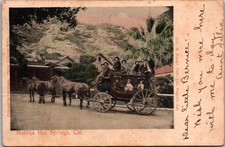 c1905 Stagecoach & Horses Matilija Hot Springs California CA Rieder Hand Color P picture