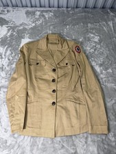 WWII WAC US Army Women's Cotton Khaki Dress Uniform Jacket 1940s picture