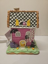 Halloween Pink Gingerbread House Ghoulish Lights up NEW picture