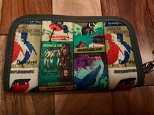 Harveys Disneyland 60th Anniversary Wallet wristlet Vintage Attraction Posters picture