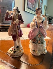 Vintage German Dresden-Style Porcelain Figures - Baroque Era picture