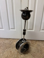 Unique 1930s Art Deco Black The Belmet Rollodor  Rolling Standing Ashtray  As Is picture