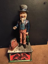 Cast Iron Uncle Sam old 1940's -50's Wilton picture