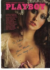 February 1975 Laura Misch Signed Autographed Playboy Magazine Cover To Andrew picture