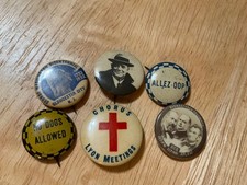 Antique 1901 Martyred Presidents/No Dogs Allowed/Washington Bicentennial Pins picture