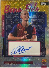 Dani Olmo 1/1 Autograph Foilfractor Topps FC Barcelona Team Set 2025/26 picture