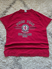 Vintage Gildan Heavy Cotton Pikes Peak Colorado Springs Mountain  T-Shirt picture