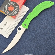 Spyderco Catcherman Salt SPRINT RUN LC200N Satin Blade Green FRN Handles C17PSGR picture