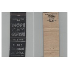 Matchbook Cover El Nilo Restaurant Santurce PR picture