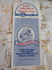 1975-76 WALT DISNEY WORLD AMERICA ON PARADE ORLANDO FL BROCHURE TRAVEL VTG RARE picture